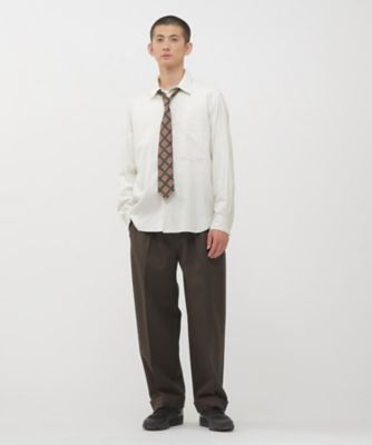 カジュアルシャツ BRUSHED COTTON SILK TWILL