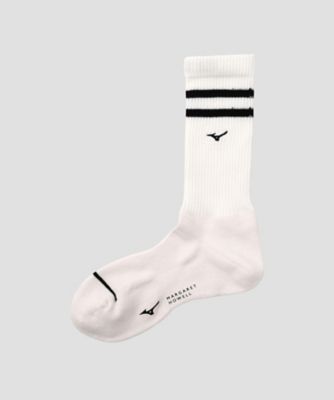 マーガレットハウエル　ベージュ ダイヤモンドパターン ソックス 靴下 STRIPE SPORTS SOCKS 5796135003
