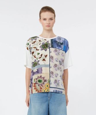 ＜Weekend Max Mara (Women) ＞パンパス　ストレッチ　コットン　ジャージー　Ｔシャツ　５９４１０６６２０６