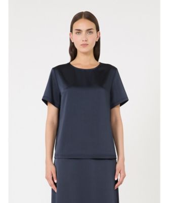 Max Mara サテンとジャージーのTシャツ ジルバート サテン アンド ジャージー Tシャツ
