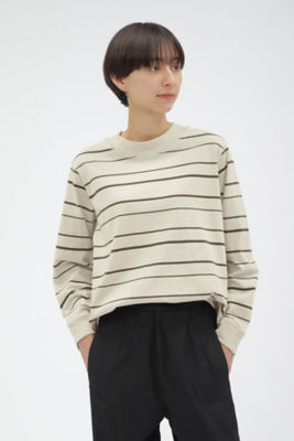 ＜MARGARET HOWELL (Women)＞カットソー　ＳＨＡＤＯＷ　ＳＴＲＩＰＥ　ＪＥＲＳＥＹ