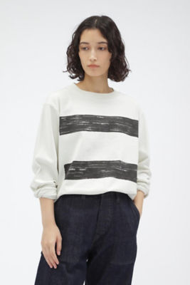 ＜MARGARET HOWELL (Women)＞カットソー　ＢＬＯＣＫ　ＰＲＩＮＴ　ＤＲＹ　ＣＯＴＴＯＮ　ＪＥＲＳＥＹ