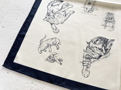 SKETCH BOOK PANEL SILK SCARF | R & D.M.Co