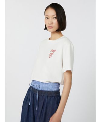 関税負担なし◆Max Mara◆グラフィックプリント コットンTシャツ アラ コットン プリント Tシャツ 5976045106