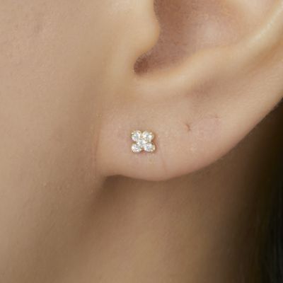 Ｋ１８ＹＧ　ダイヤモンド　ピアス