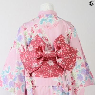 キキョウ柄　浴衣
