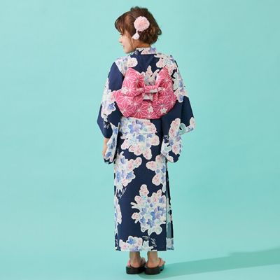 キキョウ柄　浴衣