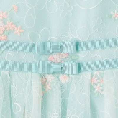 花刺繍チュールレース　ワンピース　６０４４６０６