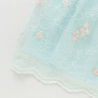 花刺繍チュールレース　ワンピース　６０４４６０６