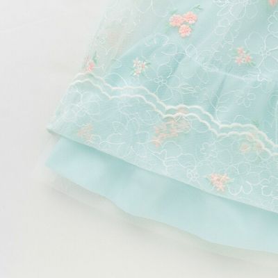 花刺繍チュールレース　ワンピース　６０４４６０６