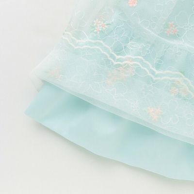 花刺繍チュールレース　ワンピース　６０４４６０６