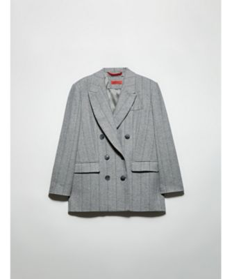 イアメス ダブルブレスト フランネル ジャケット 6046085402