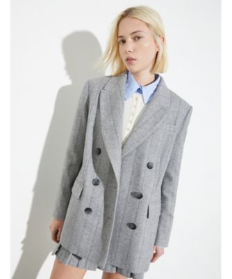 ＜MAX&Co. (Women)＞【送料無料】イアメス　ダブルブレスト　フランネル　ジャケット　６０４６０８５４０２