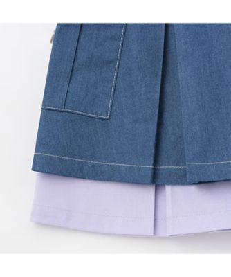 フロントＺＩＰ　キュロットスカート　６０５１１１１