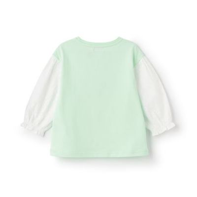 フラワーリース　７分袖Ｔシャツ　６０５１２０１