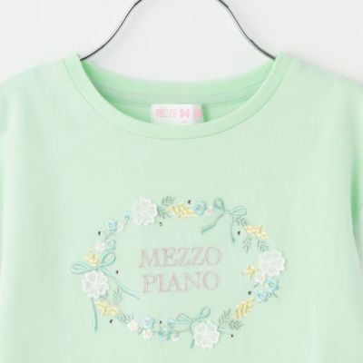 フラワーリース　７分袖Ｔシャツ　６０５１２０１