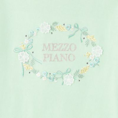 フラワーリース　７分袖Ｔシャツ　６０５１２０１