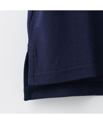 レースロゴアップリケ　袖ラインＴシャツ　６０５１２１５