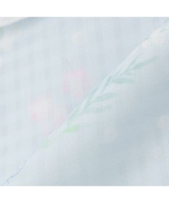 水彩ミモザ柄　襟付ワンピース　６０５１３０７