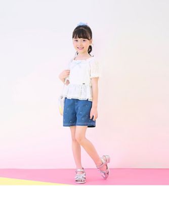 リボンレース　コットンブラウス　６０５２２０３