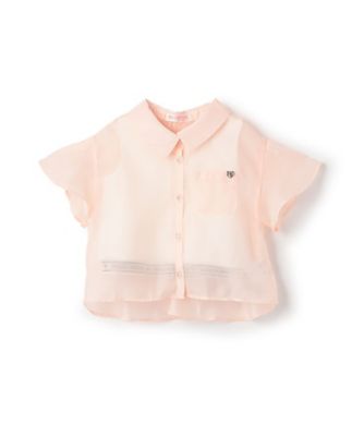 ＜mezzo piano (Baby&Kids)＞シアーシャツ＆ロゴリブタンクトップセット　６０５２２１４