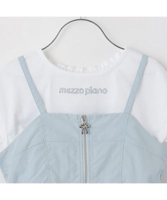 フロントＺＩＰキャミワンピース＆半袖Ｔシャツセット　６０５２３１０
