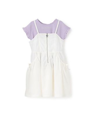 フロントＺＩＰキャミワンピース＆半袖Ｔシャツセット　６０５２３１０