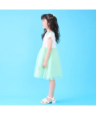 シャーベット刺しゅう　ドッキングワンピース　６０５２３２０