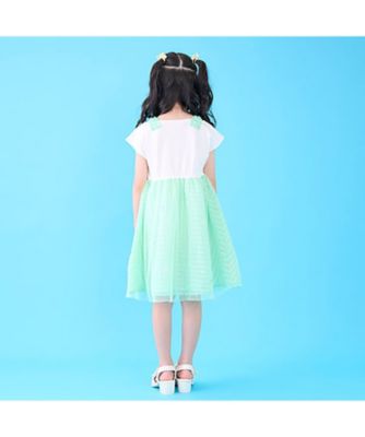 シャーベット刺しゅう　ドッキングワンピース　６０５２３２０