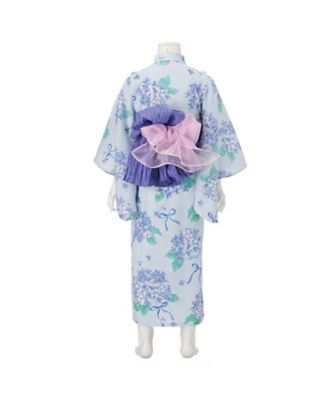 水彩紫陽花柄　浴衣　６０５２６０２