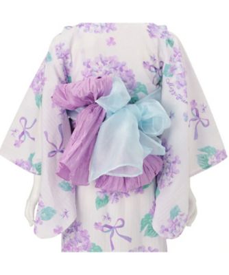 水彩紫陽花柄　浴衣　６０５２６０２