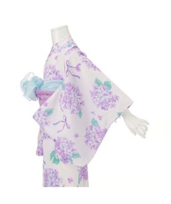 水彩紫陽花柄　浴衣　６０５２６０２
