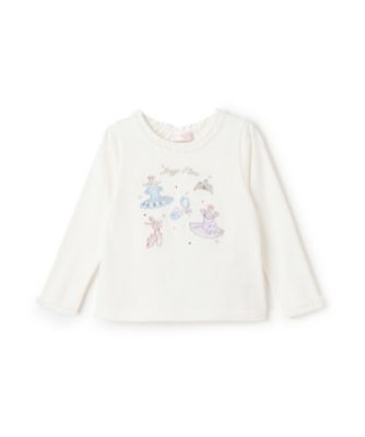 mezzo piano (Baby & Kids)/メゾ ピアノ バレエ刺しゅう 長袖Tシャツ 6053202 オフホワイト トップス【三越伊勢丹/公式】
