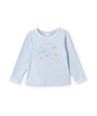 mezzo piano (Baby & Kids)/メゾ ピアノ バレエ刺しゅう 長袖Tシャツ 6053202 サックス トップス【三越伊勢丹/公式】