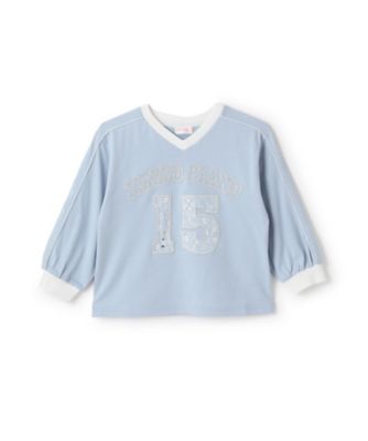 ＜mezzo piano (Baby&Kids)＞レースナンバリング　長袖Ｔシャツ　６０５３２０３
