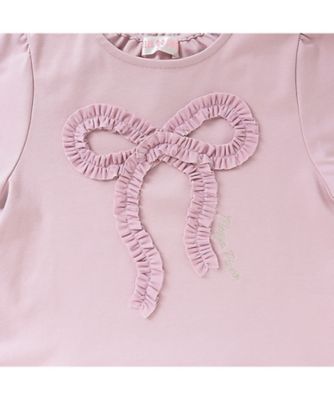 フリルリボン　ペプラム半袖Ｔシャツ　６０５３２２８