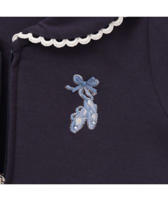 ペ*コ様 新品未使用　メゾピアノ　バレエ　セーラー前開きカットワンピース　紺　1 ᜊ様 新品未使用 メゾピアノ バレエ セーラー前開きカットワンピース 紺 1