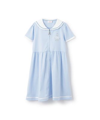 バレエ前開きセーラー半袖ワンピース　６０５３３２９