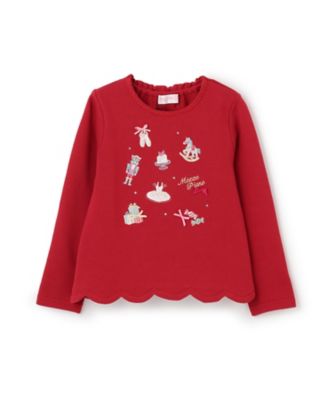 ＜mezzo piano (Baby&Kids)＞くるみ割り人形アップリケ裾スカラップトレーナー　６０５４２１１