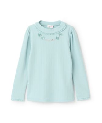 ＜mezzo piano (Baby&Kids)＞リボンネックレス風　プチハイ長袖Ｔシャツ　６０５４２１２
