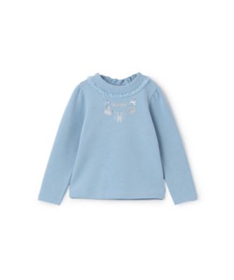 ＜mezzo piano (Baby&Kids)＞ネックレス刺しゅう　プチハイ長袖Ｔシャツ　６０５４２２４