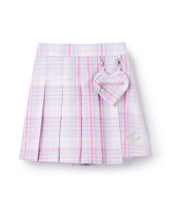♡オーダーページ♡【①ハートチェック】 ハートポーチつき ラップ風チェック キュロットスカート