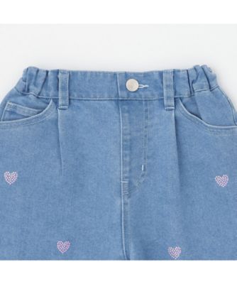 ハートラインストーン デニムパンツ 6061106 | mezzo piano