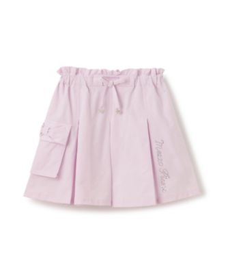 美品メゾピアノ100リボンセットアップピンクTシャツ&フリルスカパンツ2点セット リボンカーゴポケット スカパン 6061114 | mezzo piano