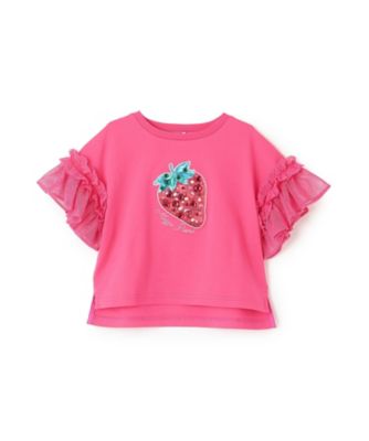 Bigイチゴ袖フリル 半袖Tシャツ 6061202 | mezzo piano