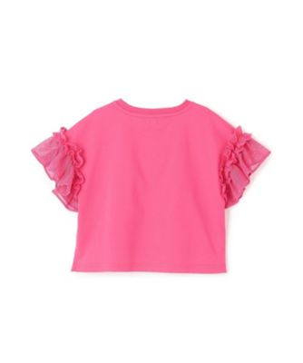 メゾピアノ ☆美品☆フルーツ柄ドッキングTシャツ&フリルスカパン2点セット Bigイチゴ袖フリル 半袖Tシャツ 6061202 | mezzo piano
