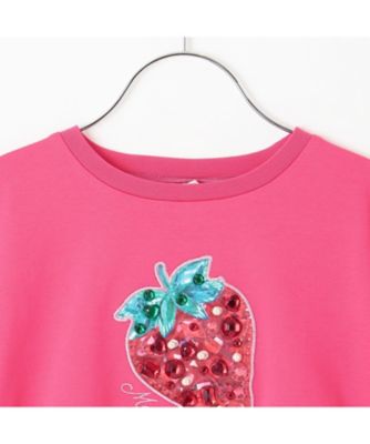 Bigイチゴ袖フリル 半袖Tシャツ 6061202 | mezzo piano