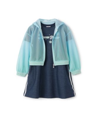＜mezzo piano (Baby&Kids)＞メッシュＺＩＰパーカ　＆肩開きカットワンピースセット　６０６１３０９
