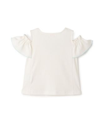 ネックレス刺しゅう 肩開き2way 半袖Tシャツ 6062206