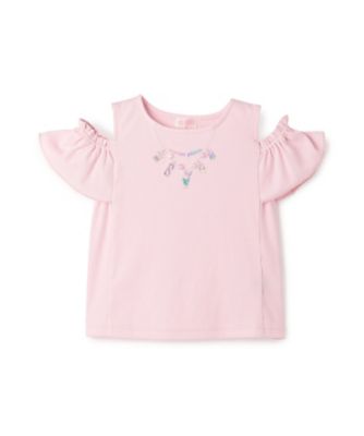 ネックレス刺しゅう 肩開き2way 半袖Tシャツ 6062206 